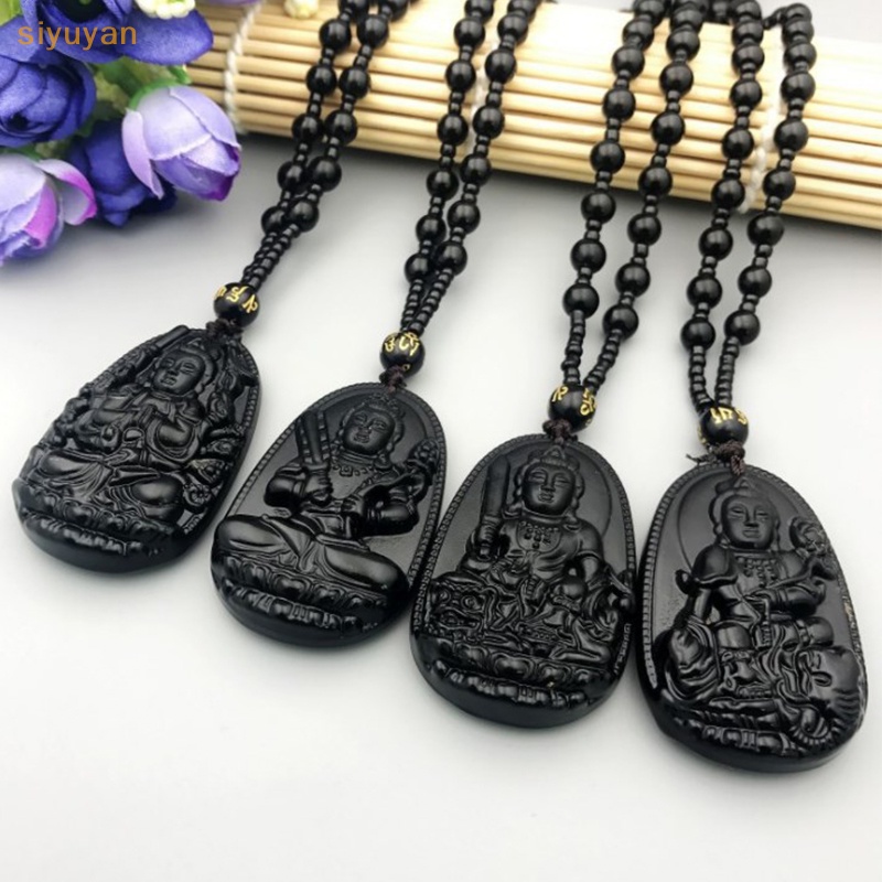 Vòng cổ Hạt Đá obsidian Phật Giáo Bảo Vệ Cho Nam Và Nữ vn