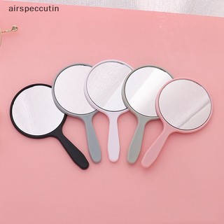 Airspeccutin Gương Trang Điểm Cầm Tay Hình Tròn Có Tay Cầm Tiện Lợi