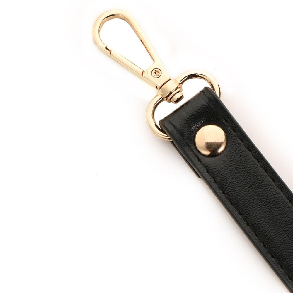Tay cầm túi HOBBYIN, Dây đeo túi ngắn bằng da phần cứng thay thế, Dây đeo túi xách DIY 36cm