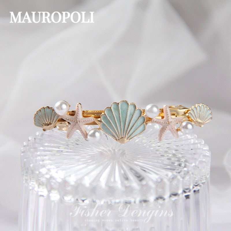 Mauropoli [Hàng Có Sẵn] Kẹp Tóc Hình Vỏ Sò / Sao Biển / Ngọc Trai Phong Cách Hàn Quốc
