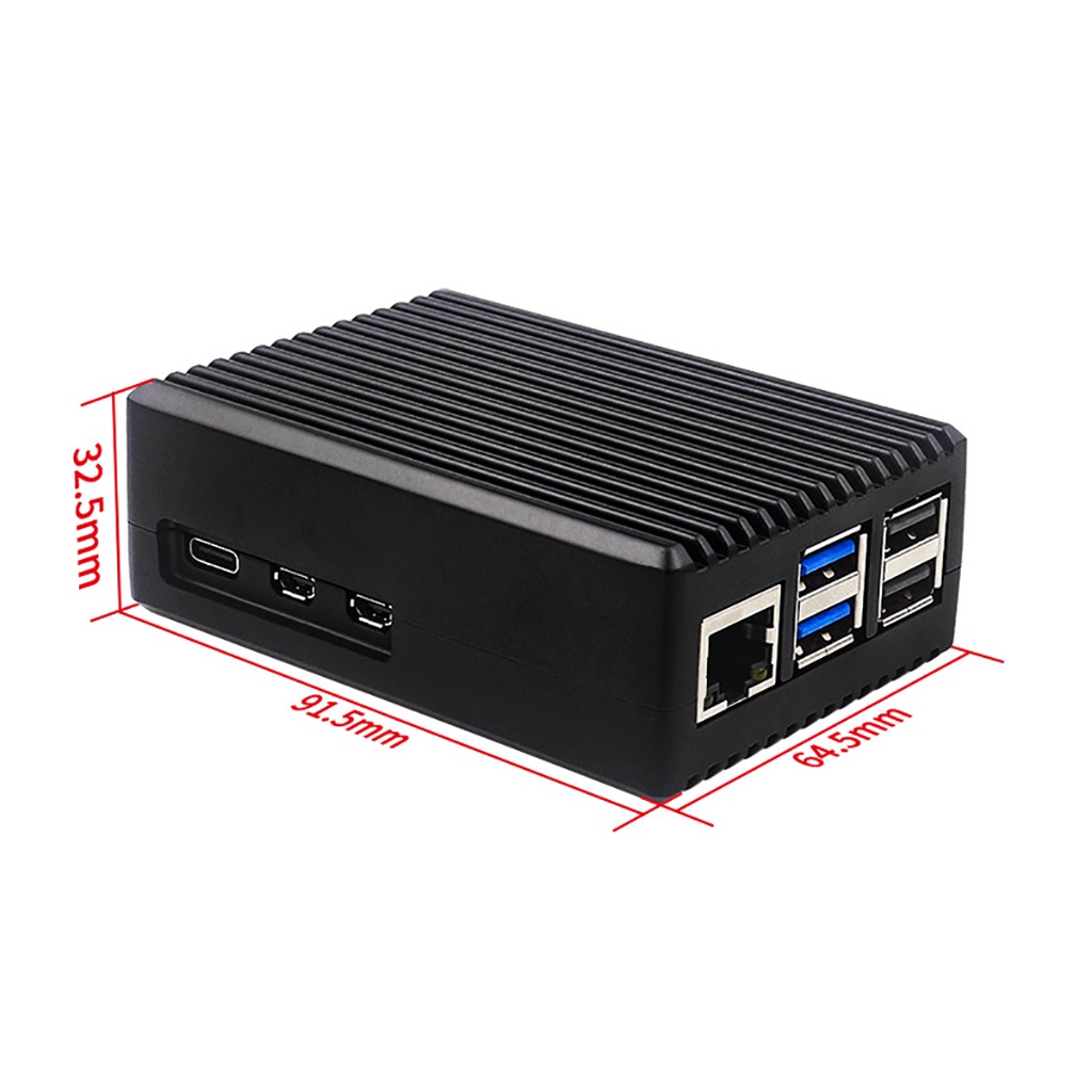 Vỏ Bảo Vệ Bộ Tản Nhiệt Bằng Silicon Và Kim Loại Cho Raspberry Pi 5 RPI 5 Pi5