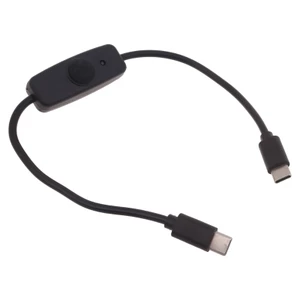 Cáp USB C BTM Male sang Male USB Type C có nút công tắc nguồn bật cho điện thoại di động Máy tính bảng sạc nhanh 15W