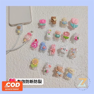 Kẹo Dễ Thương Hoạt Hình 3D Búp Bê Dữ Liệu Cáp Bảo Vệ Dây Sạc Chống Vỡ Bảo Vệ Đa Năng Phụ Kiện Điện Thoại Cười Bảo Vệ Cáp
