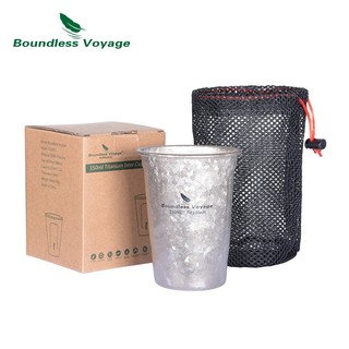 Cốc Uống Bia / Trà / Cà Phê Một Lớp Bằng Titan Gọn Nhẹ 350ml