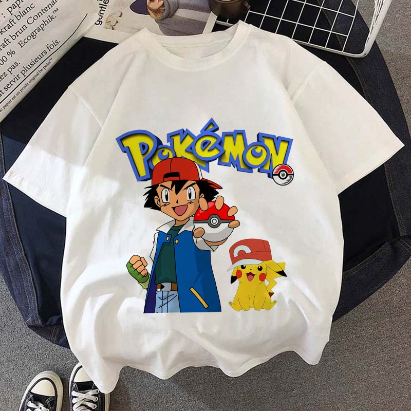 Áo Thun Tay Ngắn In Hình pikachu Dễ Thương Cho Bé