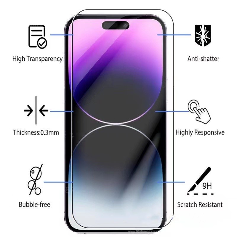 Trong Suốt Phiên Bản Đầy Đủ Cho iPhone 17 Pro Max 17 Pro 17 Air 16 15 14 13 12 11 IX XS Max Phim Kính Trong Suốt Apple Bảo Vệ Toàn Màn Hình Phim Cường Lực