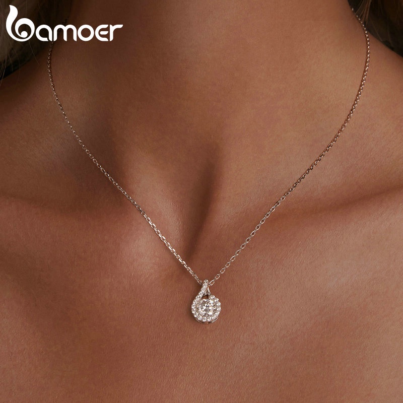 Bamoer Vòng cổ Bạc 925 Thời Trang Cho Nữ MSN024