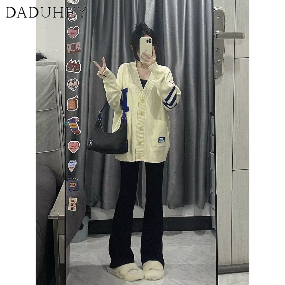 Ảnh DaDuHey New American Ins High Street Stretch Micro-flare Jeans Niche High Waist Wide Leg Pants plus Size Trousers 2