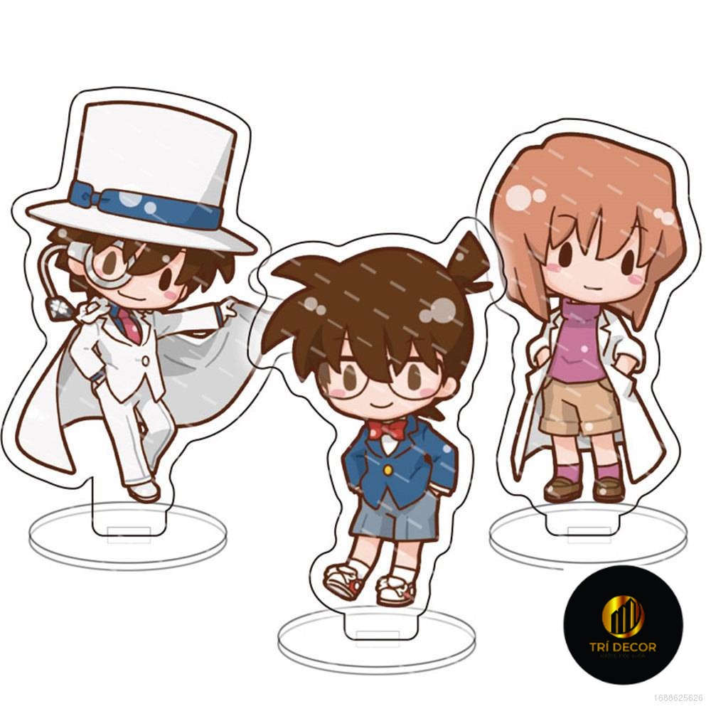 (3cm) Mô hình Standee Detective Conan ver hạt đậu Thám tử lừng danh tượng mica acrylic anime chibi trưng bày