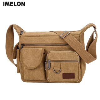 IMELON Túi canvas đeo chéo cỡ lớn thời trang cho nam