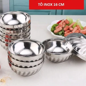 Tô inox 2 lớp ăn cơm ăn mì, cách nhiệt chống nóng tiện lợi