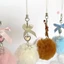 Miss * Fluffys Balls Móc Khóa Ngôi Sao Dễ Thương Mặt Dây Chuyền Acrylic Móc Khóa Đầy Màu Sắc Nơ Dây Đa Năng Túi Accessori