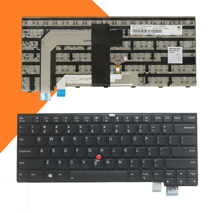 Clavier AZERTY Français Filaire Pour Lenovo ThinkPad T460S, T470S, T460P, T470P - Réf. CL-790-T460SAZN