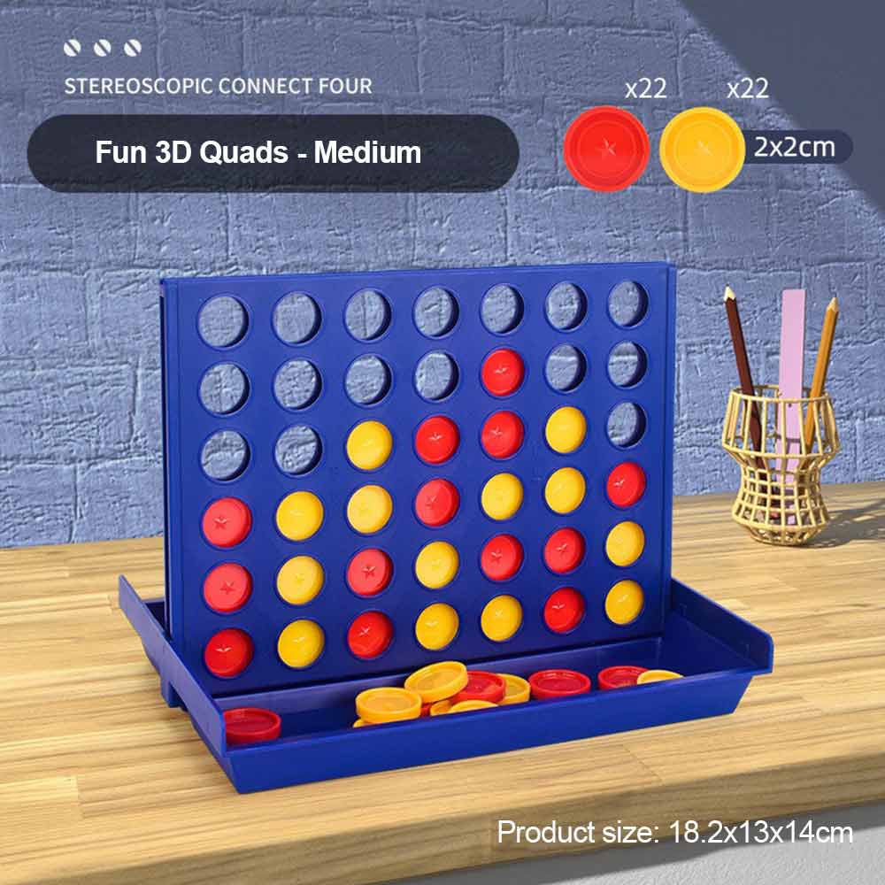 Wooden Connect 4 In A Row Board Game - Classic Family Fun Strategy Game For Kids & Adults