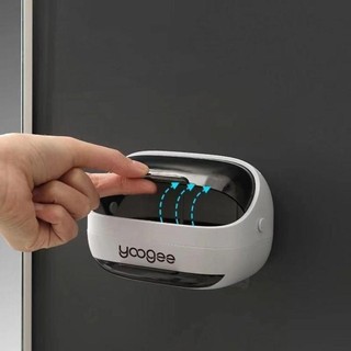 [COD] Hộp xà phòng PURECOTTON0, có nắp đựng xà phòng thoát nước treo tường, Khay đựng xà phòng tự dính bằng nhựa chất lượng Phòng tắm
