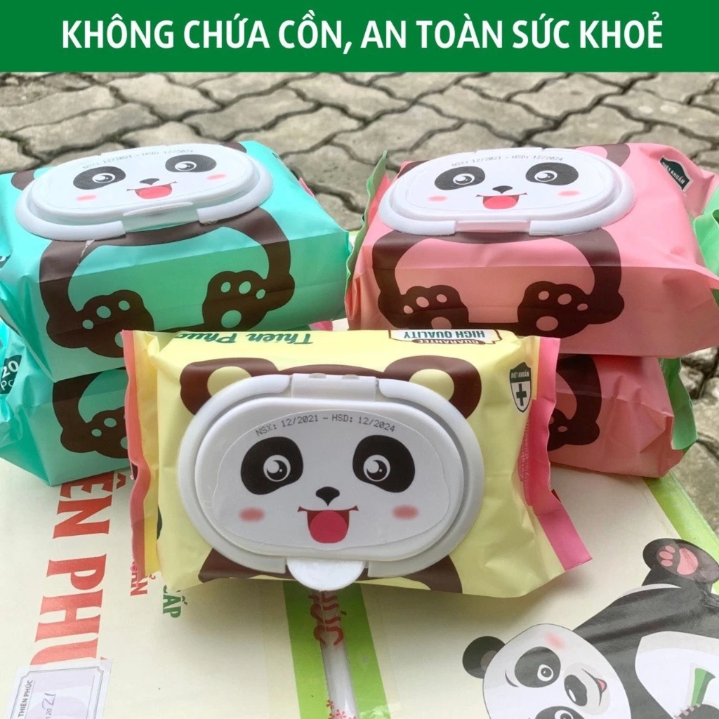 Combo 5 Gói Khăn Ướt Gấu Thiên Phúc 120 Tờ, An Toàn Cho Da Bé, Không Cồn FACE MASK. STORE