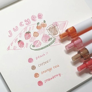 Set bút bi gel,bút gel màu ngòi 0.5mm nhanh khô trái cây nhiều màu Juicyee