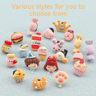1 Phụ Kiện Kẹp Dây Giày Trang Trí Hình Vương Miện Hoạt Hình Màu Kẹo macaron Cho Bé Gái