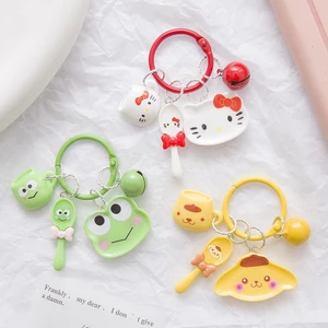 Mới - móc khóa bộ đồ ăn, mặt dây chuyền móc khóa hoạt hình dễ thương HelloKitty / Kuromi / My Melody / Cinnamoroll / Ếch mắt to / Purin