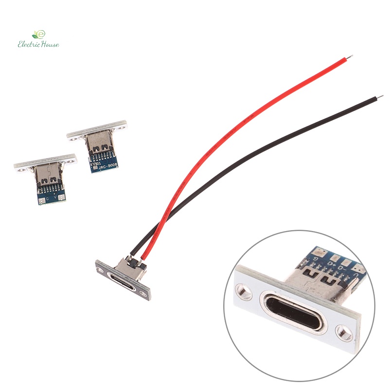 [Ngôi Nhà Điện] usb jack type-c 2pin 2p 4p Đầu Nối female Chống Nước Cổng Sạc usb type c
