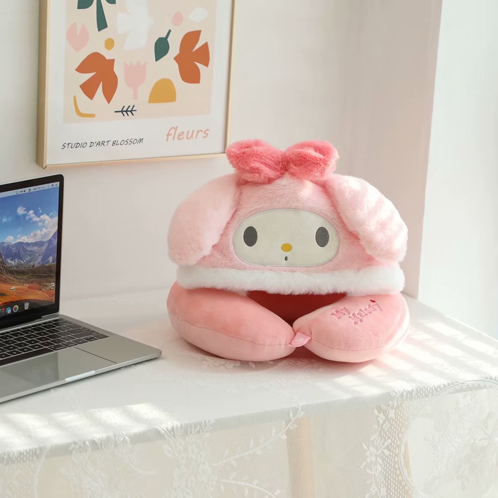 BH2 Sanrio Kuromi Lotso Stitch Hoạt Hình Dễ Thương Với Gối Cổ Hình Chữ U Xe Du Lịch Văn Phòng Ngủ Gối Hình Chữ U HB2
