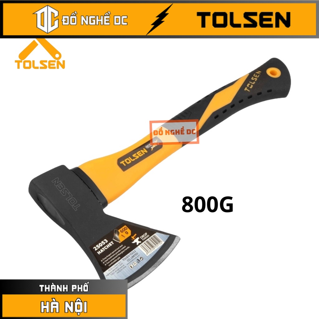 Búa Rìu cán nhựa đa năng 800g 25054 TOLSEN thép Carbon chắc chắn dùng ...
