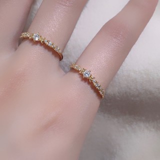 ❤ Hàng Mới Về Mới Nhẫn Hở Hình Mặt Trăng Nhỏ Màu Bạc Sang Trọng Phong Cách Nhật Bản Cho Nữ