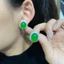 ⭐ Chính Hãng Bông Tai Bạc Đính Kim Cương Toàn Diện Sáng Tạo Nhiều Màu Sắc ice chalcedony jasper classy Cho Nữ