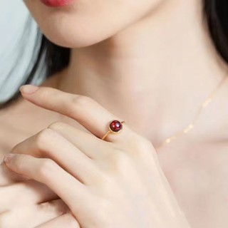 ♥ Nhẫn carnelian Tự Nhiên Có Thể Điều Chỉnh Phong Cách Hoàng Gia Cổ Điển Cho Nữ