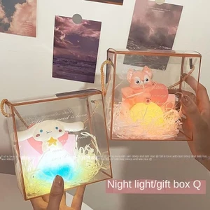 Đèn Ngủ LED Hình Hoạt Hình Hello Kitty LinaBell Giai Điệu Kuromi Cinnamoroll Phong Cách Lãng Mạn DIY