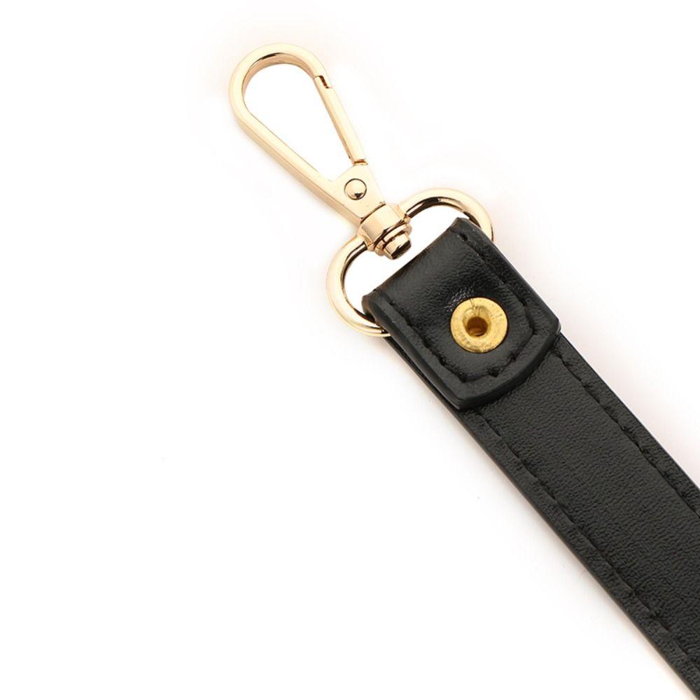 Tay cầm túi GUSTAVA, Dây đeo túi ngắn bằng da phần cứng 36cm, Dây đeo vai rộng thay thế DIY