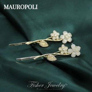 Mauropoli Kẹp Tóc Hợp Kim Hoa Ngọc Trai Nữ Sườn Xám, Kẹp Bên, Sẵn Sàng