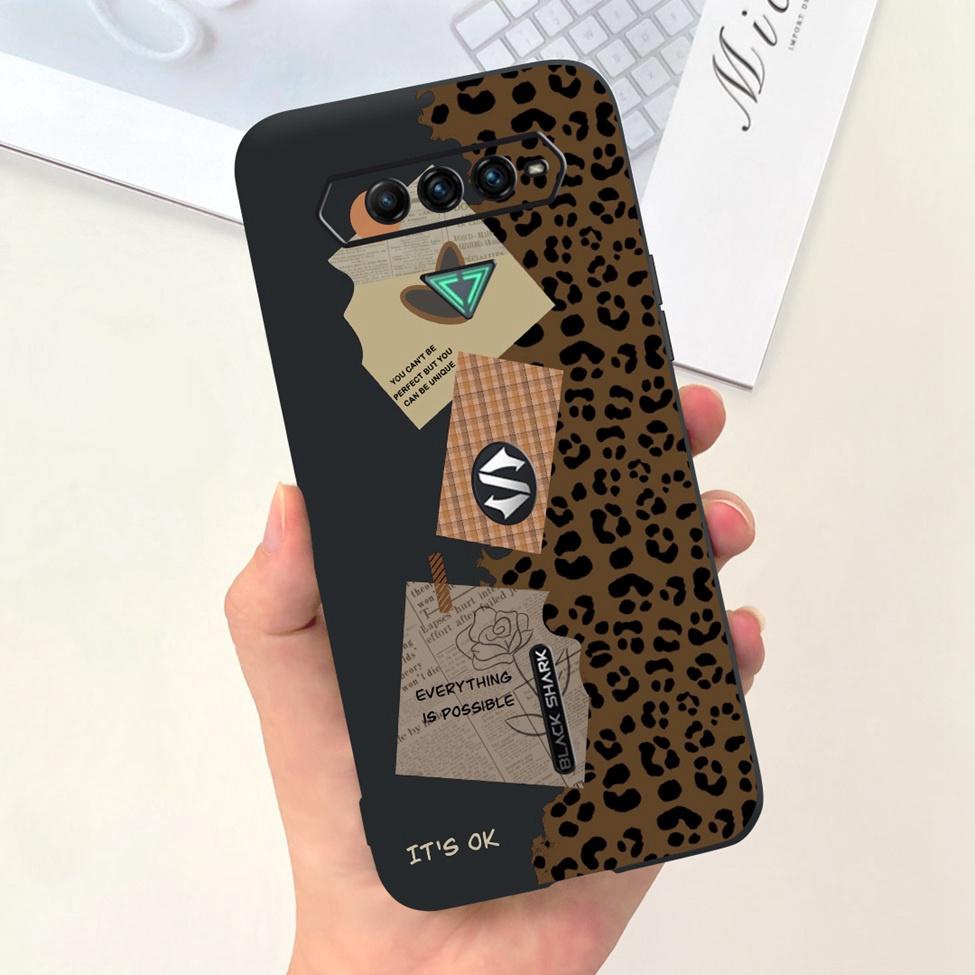Ốp Điện Thoại Silicon Chống Sốc Họa Tiết Hoa Và Mèo Cho Xiaomi Black Shark 4 Pro Casing Shark4 Xiaomi Black Shark 4