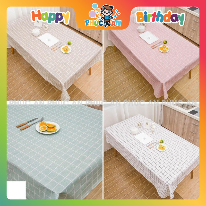 Khăn trải bàn sọc caro trang trí tiệc, happy birthday, decor ( có sẵn ...