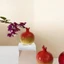 DONOVANQQ Bình Lựu chanh, Hộp đựng hoa thủy canh sáng tạo bằng gốm sứ, Hộp đựng sắp xếp hoa Mô phỏng dễ thương Bình hoa thủ công mỹ nghệ Chai hương liệu