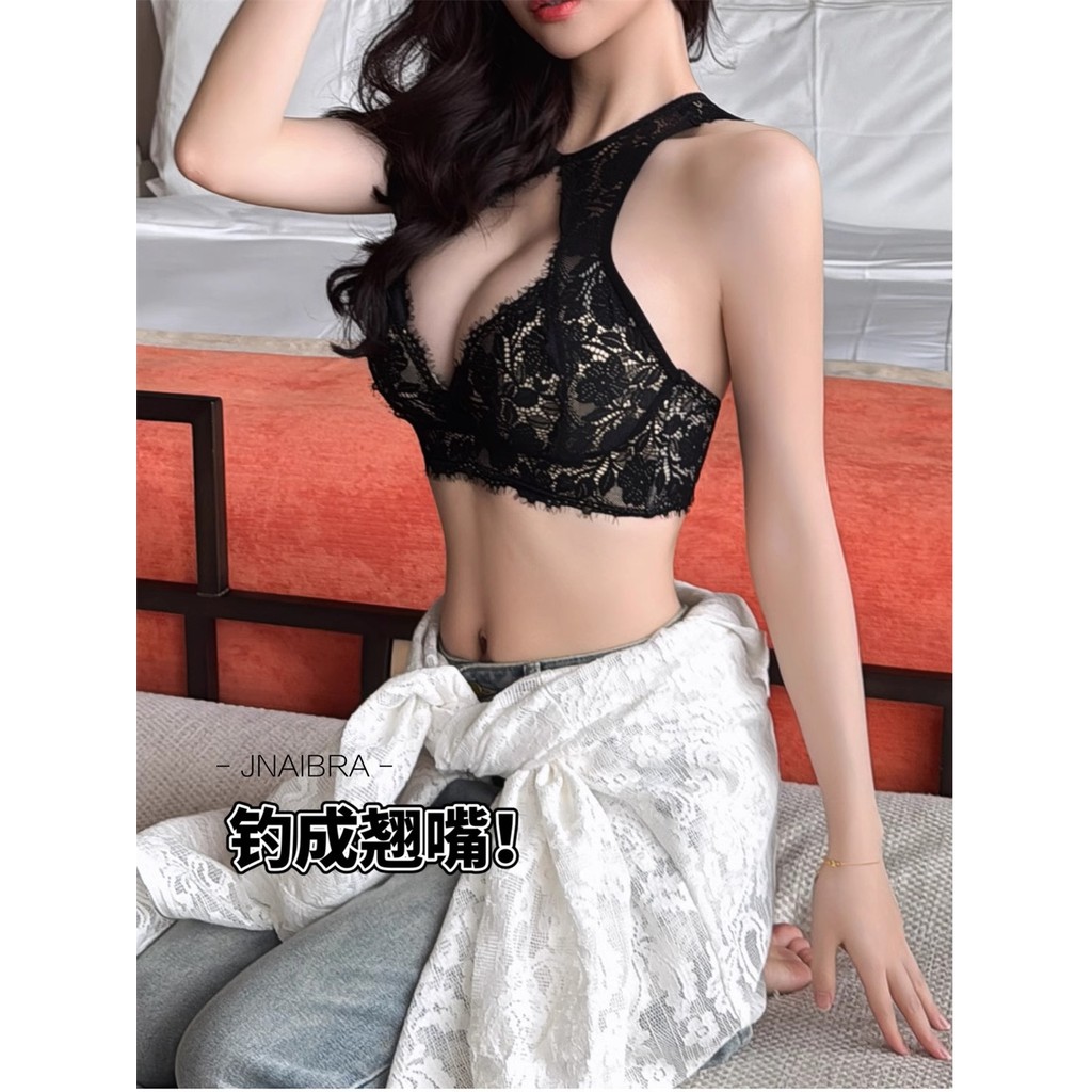 Quần lót dây ren gợi cảm dành cho nữ Bộ áo ngực nhỏ nâng ngực