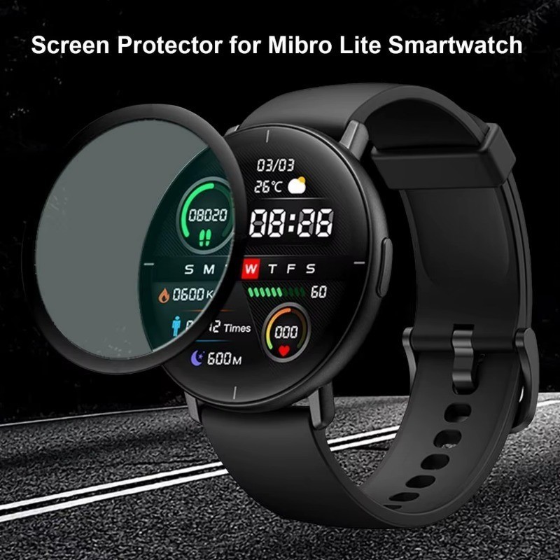 3 Phim Kính Cường Lực Cạnh Đen Cong Trong Suốt 500D HD Cho Garmin Forerunner 965 955 945 265 255 245 165 158 45S 265S 255S 255M 245M Tấm Bảo Vệ Màn Hình Đồng Hồ Chống Cháy Nổ Năng Lượng Mặt Trời