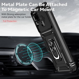 Dành Cho Realme C12 C15 C25 C20 C11 2021 Ốp Lưng Có Trượt Camera Chống Rơi Chịu Lực Bảo Vệ Xoay Vòng Chân Đế Mỏng Vỏ Điện Thoại