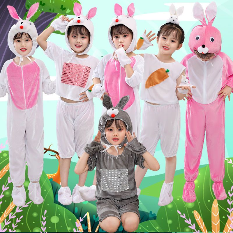 💕Chỗ💕 Quần Áo Trẻ Em Động Vật Múa 3 Đến 14 Tuổi Thỏ Trang Phục Quần Áo Cho Bé Gái Trới Lạ Halloween Giáng Sinh