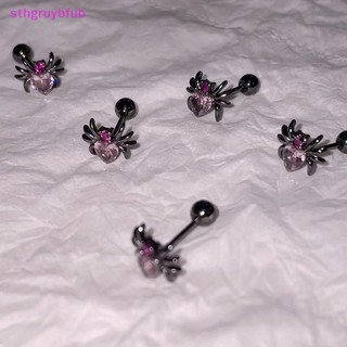 1 Đôi Khuyên Tai Hình Nhện / Trái Tim Đính Đá zircon Thời Trang Cho Nữ vn