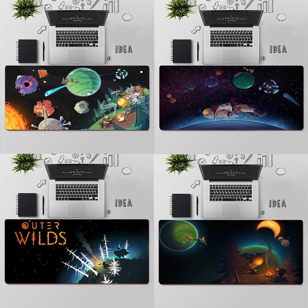 Bên Ngoài Wilds Chơi Game Miếng Lót Không Gian Vũ Trụ Hoạt Hình Mousepad 900x400MM Anime Phụ Kiện Chơi Game Để Bàn Playmats