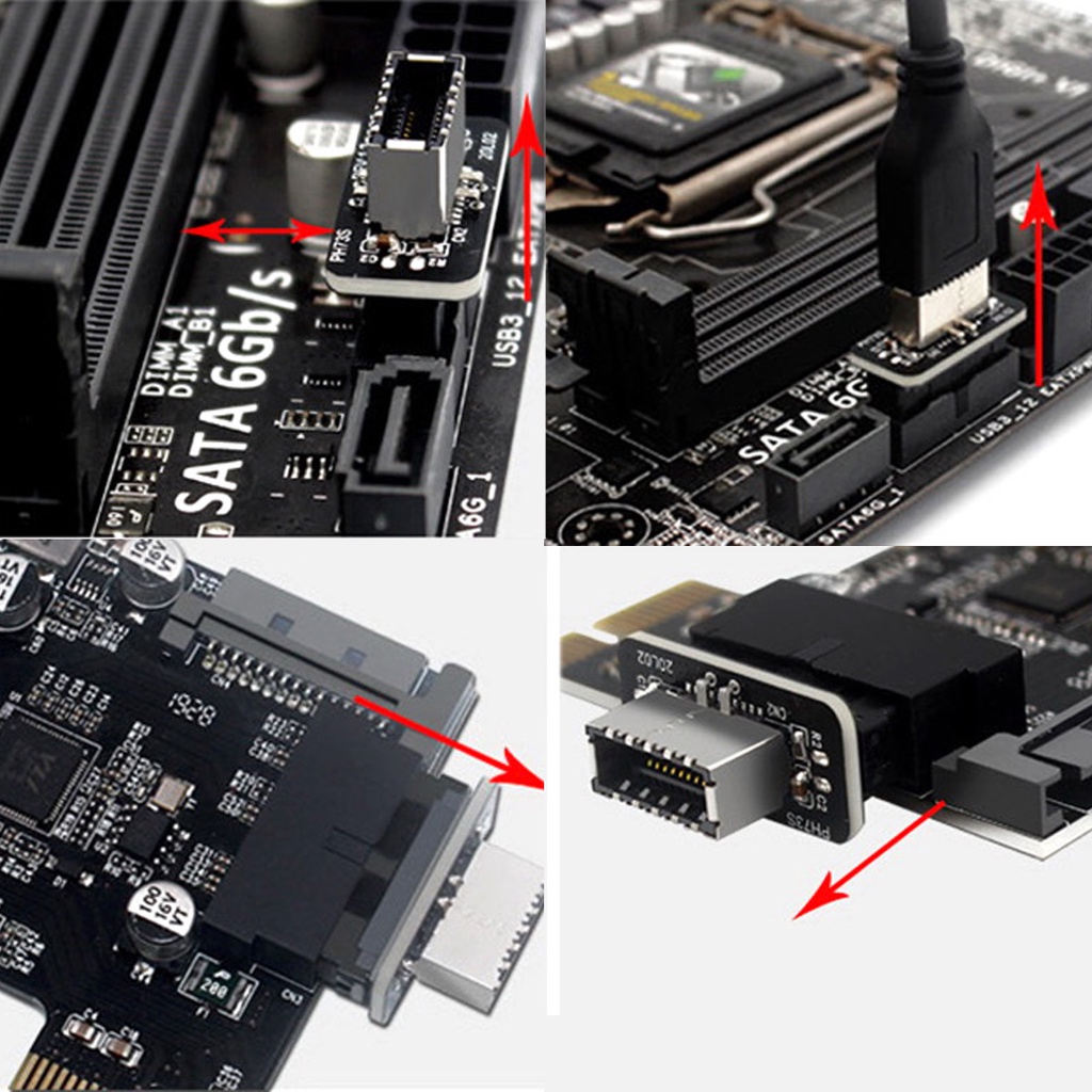 Jmt Đầu Chuyển Đổi Từ 20pin Sang 19pin usb 3.0 Sang usb 3.1 / 3.2 type c