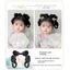 FUJIOU Trẻ Em Hanfu Tóc Giả Đầu, Cổ Tích Cosplay Tóc Giả Phong Cách Retro Tóc Đầu, Công Chúa Tóc Giả Tóc Tổng Hợp DIY Xoắn Bện Bun Chụp Ảnh
