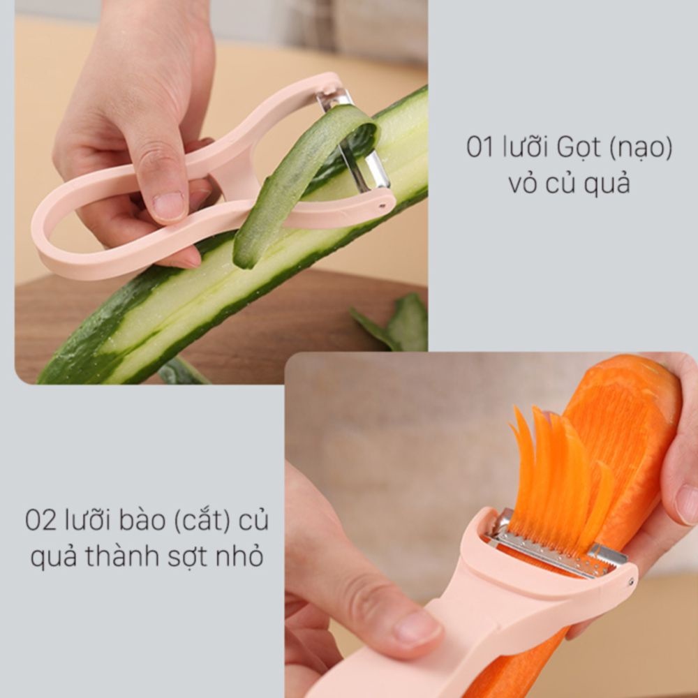 Combo 2 nạo gọt hoa quả thông minh, dụng cụ không thể thiếu trong phòng bếp của bạn GiaDungAnhThu