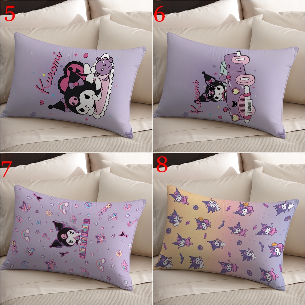 Sanrio Vỏ Gối polyester Hình Chữ Nhật In Họa Tiết Hoạt Hình kuromi Dễ Thương Trang Trí Nhà Cửa (Không Kèm Lõi)