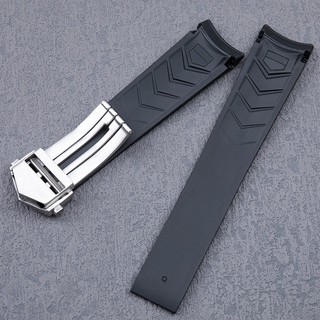 Tag heuer Dây Đeo Đồng Hồ Bằng Cao Su Chống Thấm Nước 22mm Màu Xanh Đen heuer aquaracer 300 way201b Caliber 5