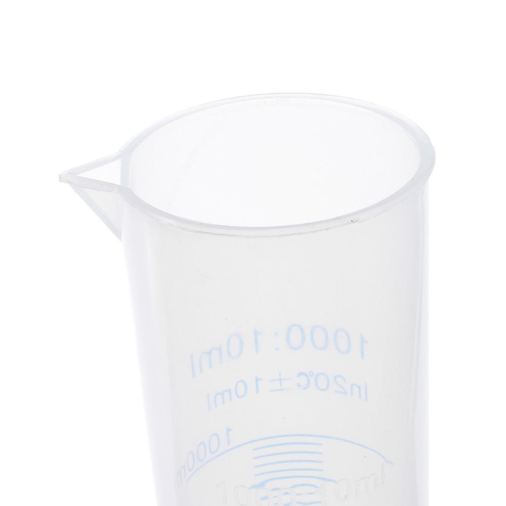 Xi lanh nhựa CATIYAHA, Xi lanh đo đơn bằng nhựa Polypropylen Cân đo 1000ml, Nhãn hiệu hai mặt đổ vòi Xi lanh phòng thí nghiệm đánh dấu 2 mặt