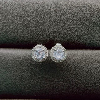 Bông tai nam nữ nụ đá thiết kế ôm sát tai size 6.5mm