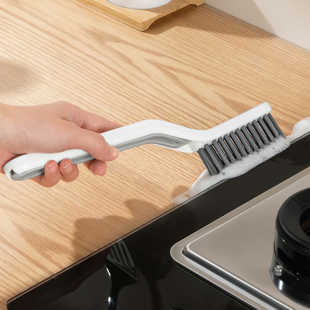 Giá sỉ - Bàn Chải Vệ Sinh Khe Hở Đa Năng Cọ Vệ Sinh Khe Nhà Tắm Khe Cửa Nhà Bếp Nhỏ Gọn Tiện Lợi 2 Trong 1 - FETA