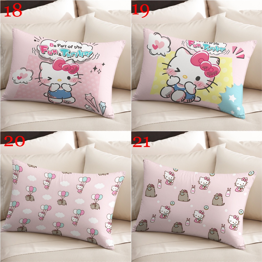 Vỏ Gối polyester Hình Chữ Nhật In Hình hello kitty Trang Trí Nhà Cửa (Không Kèm Lõi)